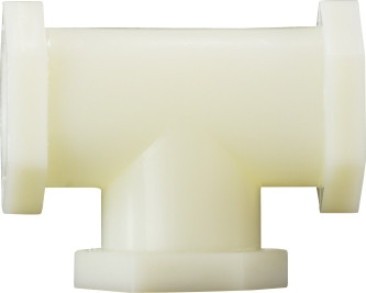 Midland Metal 28743W Tee, 1/2 in FPT x 1/2 in FPT x 1/2 in FPT, Nylon, White