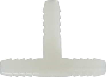 Midland Metal 33429W Tee, 3/8 in Hose Barbed x 3/8 in Hose Barbed x 3/8 in Hose Barbed, Nylon