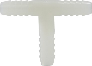 Midland Metal 33439W Tee, 1-1/4 in Hose Barbed x 1-1/4 in Hose Barbed x 1-1/4 in Hose Barbed, Nylon