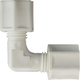 Midland Metal 17126P Union Elbows, Plastic Compression, 3/8 Polyprop Compression Elbow, Plastic Fittings
