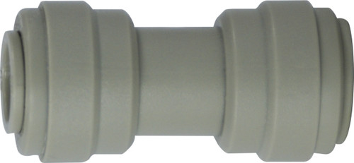 Midland Metal 20021P Union Connector, 1/2 in Push-In Tube x 1/2 in Push-In Tube, Plastic