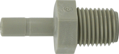 Midland Metal 20529P Adapter, 3/8 in Push-On Hose Stem x 3/8 in MIP, Polypropylene
