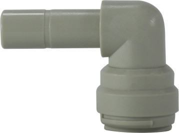 Midland Metal 20748P Plug-In Elbow, 1/2 in Push-In Tube x 1/2 in Push-On Hose Stem, Plastic