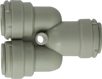 Midland Metal 20777P 2-Way Divider, 3/8 in Push-In x 3/8 in Push-In x 3/8 in Push-In, Plastic