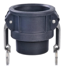 Midland Metal 35927 Cam and Groove Coupler, 3 in Type B x 3 in MNPT, Polypropylene
