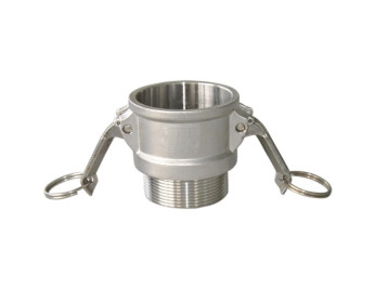 Midland Metal 63927 Cam and Groove Coupler, 3 in Type B x 3 in MNPT, Stainless Steel