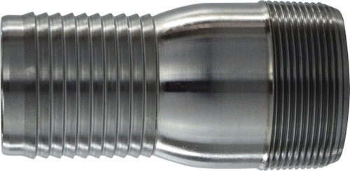 Midland Metal 973856 Combination King Nipple, 2-1/2 in Hose Barbed x 2-1/2 in MIP, Steel