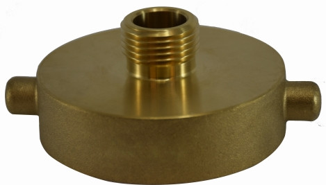 Midland Metal 444007 Fire Hose Hydrant Adapter, 2-1/2 in NST x 2 in NPSH, Brass