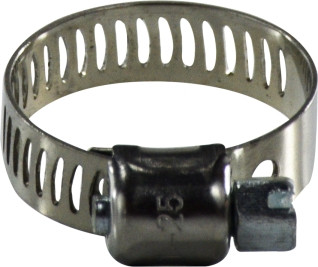 Midland Metal 325 Series 325006 Miniature Worm Gear Clamp, 5/16 in Minimum Clamp Diameter, 301 Stainless Steel
