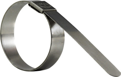 Midland Metal FS9 Preformed Clamp, 2-1/4 in Nominal, Stainless Steel, 5/8 in W, 0.022 in Thick