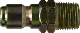 Midland Metal 86040 Quick Disconnect Straight Through Plug, 1/4 in, MPT