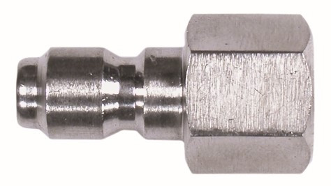 Midland Metal 86046SS Quick Disconnect Straight Through Plug, 3/8 in, FPT