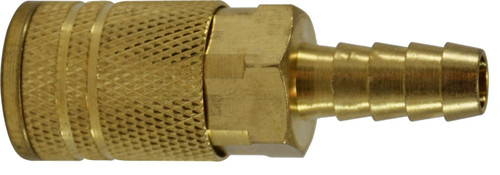 Midland Metal 28564 Industrial Interchange Coupler, 3/8 in Hose Barbed, Brass