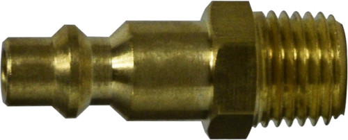 Midland Metal 28546B Industrial Interchange Plug, 1/4 in MIP, Brass