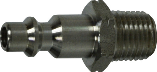 Midland Metal 28546SS Industrial Interchange Plug, 1/4 in MIP, Stainless Steel