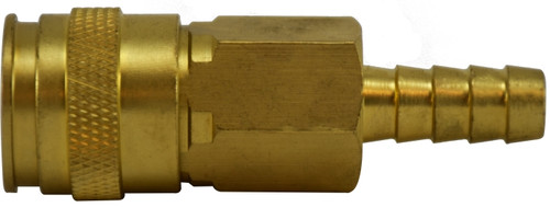 Midland Metal 28691 Universal Coupler, 1/4 in 3/8 in Barbed, Brass
