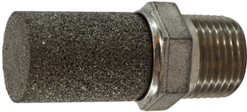 Midland Metal 300033 Muffler, 1/4 in Nominal, MPT, Stainless Steel