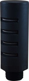 Midland Metal 28364 High Flow Muffler, 1/4 in Nominal, MPT, Nylon
