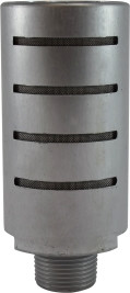 Midland Metal 28368 Slit Pattern High Flow Muffler, 1/4 in Nominal, MPT, Aluminum