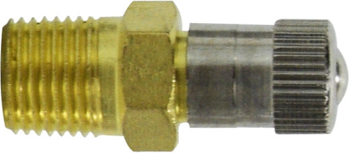 Midland Metal 46620 Spring Core Tank Valve, 1/8 in Nominal, MNPT, 300 psi Pressure, Brass Body