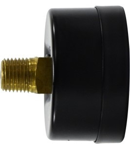 Midland Metal 80303 Pneumatic Pressure Gauge, 2 in Dial, 0 to 60 psi Measuring Range, 1/4 in Connection