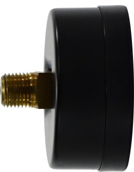 Midland Metal 80334 Pneumatic Pressure Gauge, 2-1/2 in Dial, 0 to 100 psi Measuring Range, 1/4 in Connection