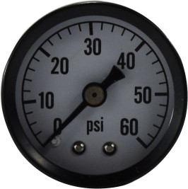 Midland Metal 80513 Pneumatic Pressure Gauge, 1-1/2 in Dial, 0 to 60 psi Measuring Range, 1/8 in Connection