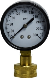 Midland Metal 991250 Water Test Gauge, 3/4 in Connection, 0 to 300 psi Pressure
