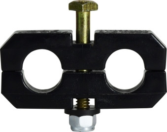 Midland Metal 39409 Hex Head 2-Hose Holder, 1/2 in, Plastic