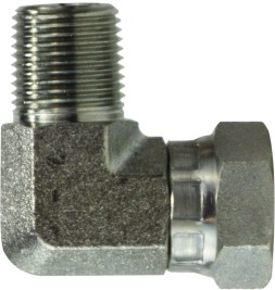 Midland Metal 15011616 90 deg Swivel Adapter Elbow, 1 in Male Pipe x 1 in FNPSM, Steel
