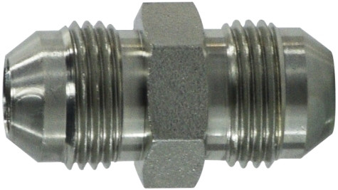 Midland Metal 24031616 Tube Union, 1 in Male JIC x 1 in Male JIC, Steel
