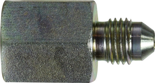Midland Metal 240544 Straight Connector, 1/4 in 37 deg JIC Male Flared x 1/4 in FNPT, Steel