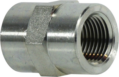 Midland Metal 500064 Pipe Reducing Coupling, 3/8 in FPT x 1/4 in FPT, Steel