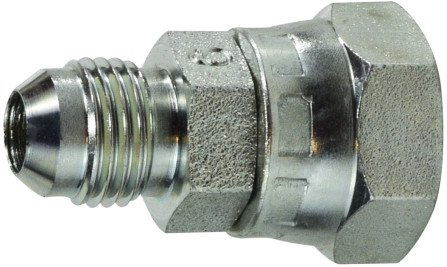 Midland Metal 724010 Adapter, 5/8 in MJIC x 5/8 in Female BSPP Swivel, Steel