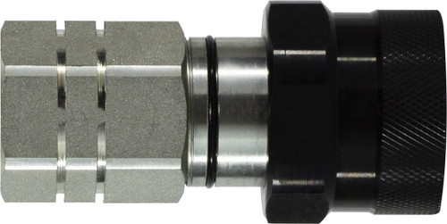 Midland Metal LSQ-VEP Series LSQVEP12SF Flat Face Thread Lock Quick Coupler, 1/2 in FNPT x 1/2 in FNPT, Steel