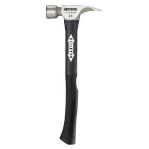 Milwaukee TI14SC-F 14 oz Titanium Smooth Face Hammer with 18 in. Hybrid Fiberglass Handle