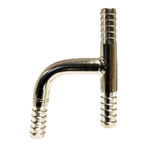 Midland Metal 34650T Y Tee, Stainless Steel Hose Barbs, Y-Tee 1/4B-All Thnwl -304 S.S., Brass Fittings