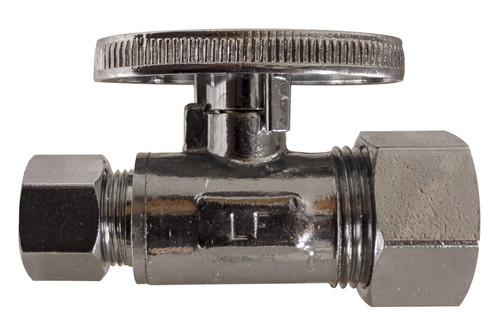 Midland Metal 746535 Straight Supply Stop, 1/2 x 3/8 in Nominal, PEX x Compression, Brass Body