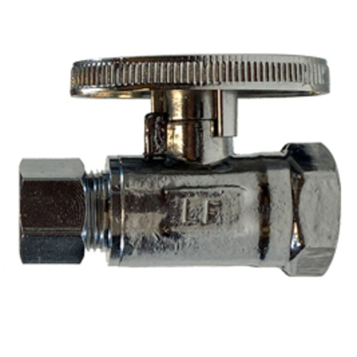 Midland Metal 746546 Straight Supply Stop, 1/2 x 3/8 in Nominal, FIP x Compression, Brass Body