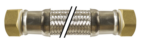 Midland Metal 924124 Stainless Steel Water Heater Connector, Lead-Free Supply Connectors, Lf 3/4 Fip x 3/4 Fip x 24, Plumbing Accessories
