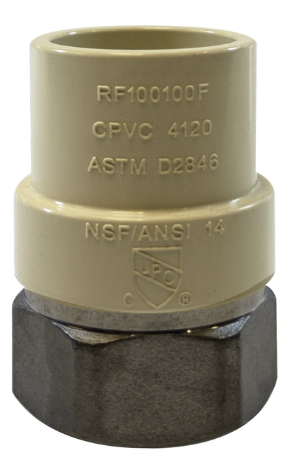 Midland Metal 35403SS Adapter, 1/2 in CPVC x 1/2 in Female IPS, Stainless Steel