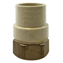 Midland Metal 35405LF Adapter, 1 in CPVC x 1 in FIP, Brass