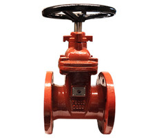 Midland Metal 9600FL12 Resilient Seated Gate Valve, 12 in Nominal, Flanged x Flanged, 300 psi Pressure