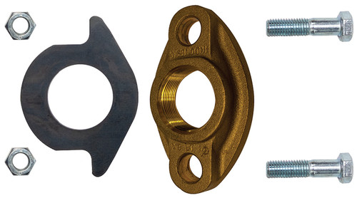 Midland Metal 970218 Oval Meter Flange Kit, 2 in FIP, Brass