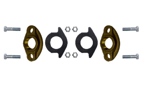 Midland Metal 970227 Oval Water Meter Flange Kit, 1-1/2 in FIP, Brass
