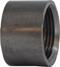 Midland Metal 65770H Half Merchant Coupling, 1/8 in FPT x 1/8 in Butt Weld, Steel, Black