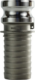 Buchanan Rubber CGE-150-SS1 Cam and Groove Adapter, 1-1/2 in Type E x 1-1/2 in Hose Shank, Stainless Steel