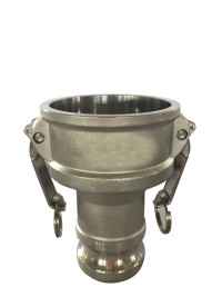Buchanan Rubber DA-2030-SS Cam and Groove Reducer Coupler, 2 in Female Coupler x 3 in Male Adapter, Stainless Steel