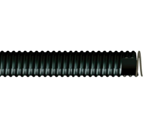 Buchanan Rubber ARI-300 Suction Hose, 100 ft L, 40 psi, Polyurethane Tube, Black