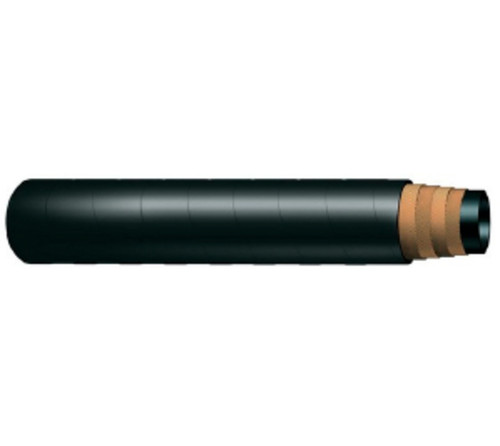 Buchanan Rubber BSB-400-250 Bulkmaster Softwall Hose, 1/4 in Nominal, 100 ft L, 75 psi, Natural Rubber Tube, Black